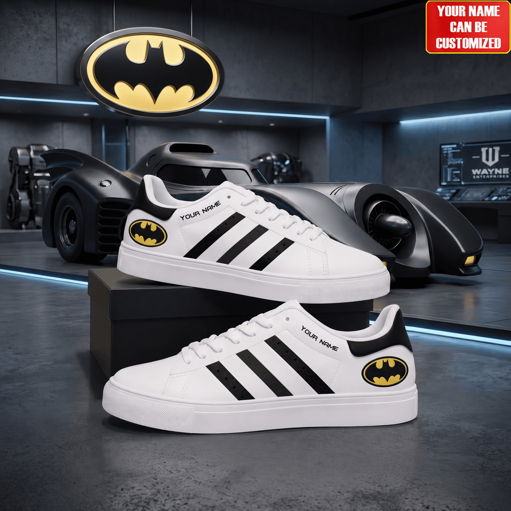 Personalized Batman Dark Knight Shoes Comic Style Sneakers 2026 Batman Merch Gift For Brothers - Merchluma
