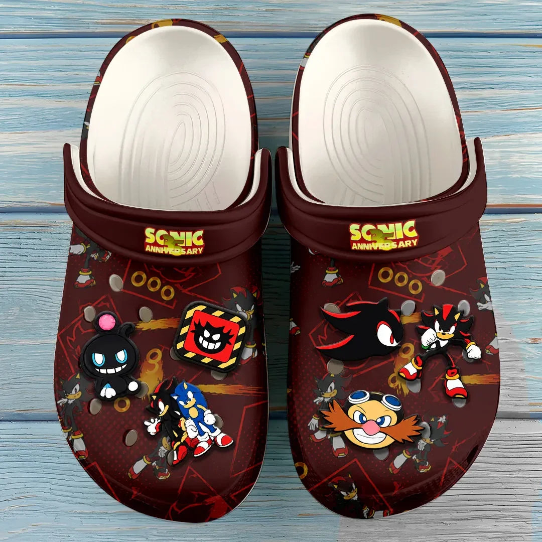 Sonic The Hedgehog 35th Anniversary Clogs 2026 Sonic The Hedgehog Merch Gifts For Son - Merchluma