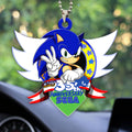 Sonic The Hedgehog 35th Anniversary Merch 2026 Sonic Acrylic Car Ornament Best Car Hangings - Merchluma