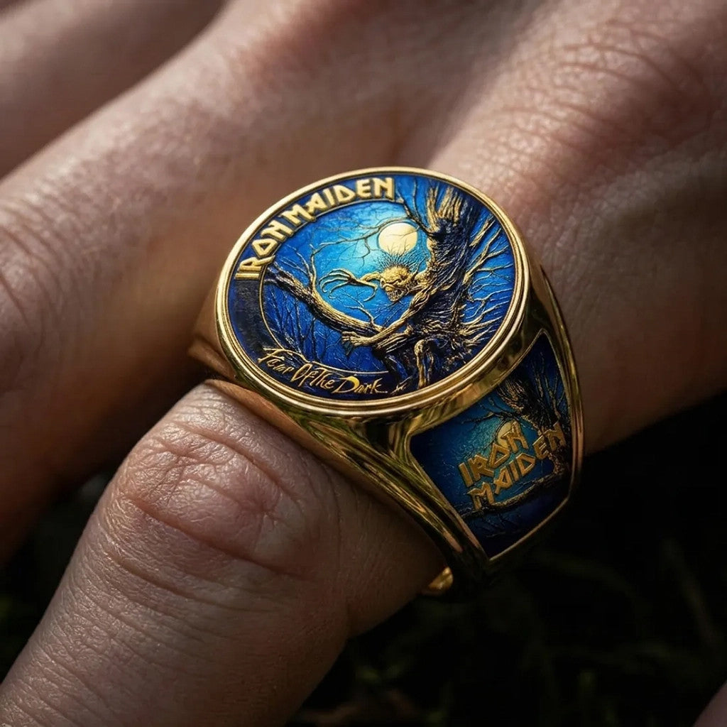 Iron Maiden Fear Of The Dark Ring Iron Maiden Merch Meaningful Gifts - Merchluma
