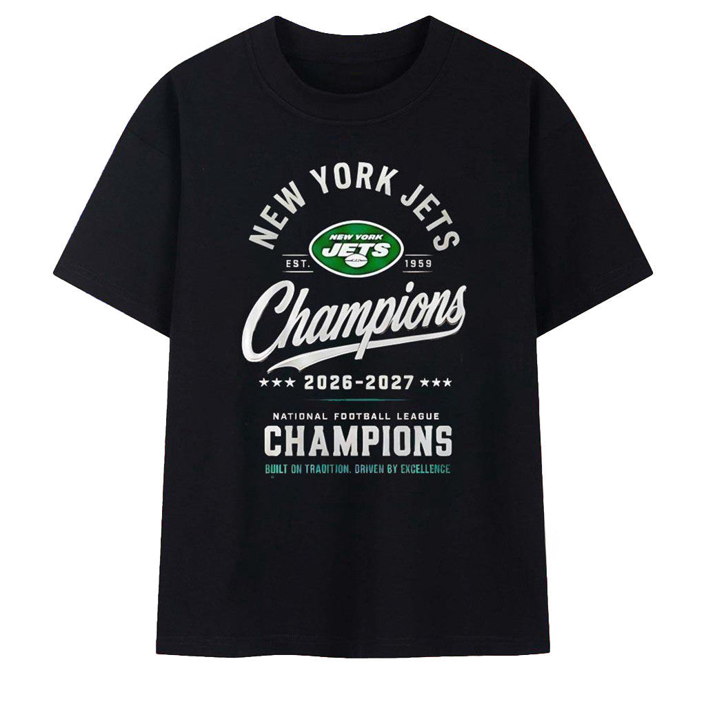 New York Jets Champions 2026 2027 T-Shirt New York Jets Merch Unique Birthday Gift For Him - Merchluma