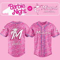 Miami Marlins Barbie Special Night 2026 Baseball Jersey Miami Marlins Merch Best Gifts For Fans - Merchluma