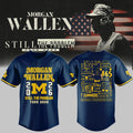 Michigan Wolverines Merch Morgan Wallen X Still The Problem Tour 2026 Baseball Jersey Fan Gift - Merchluma
