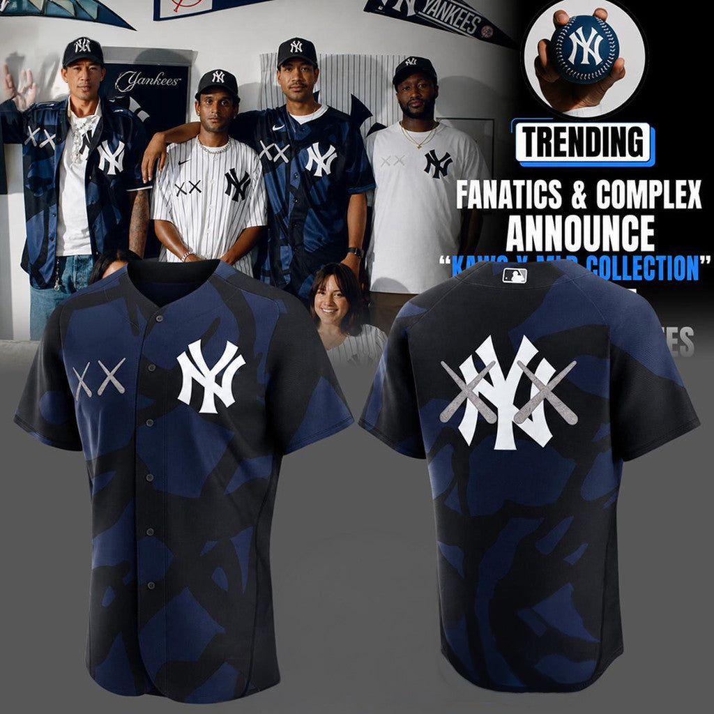 New York Yankees Merch 2026 KAWS X Game Night Baseball Jersey Birthday Gift For Brother - Merchluma