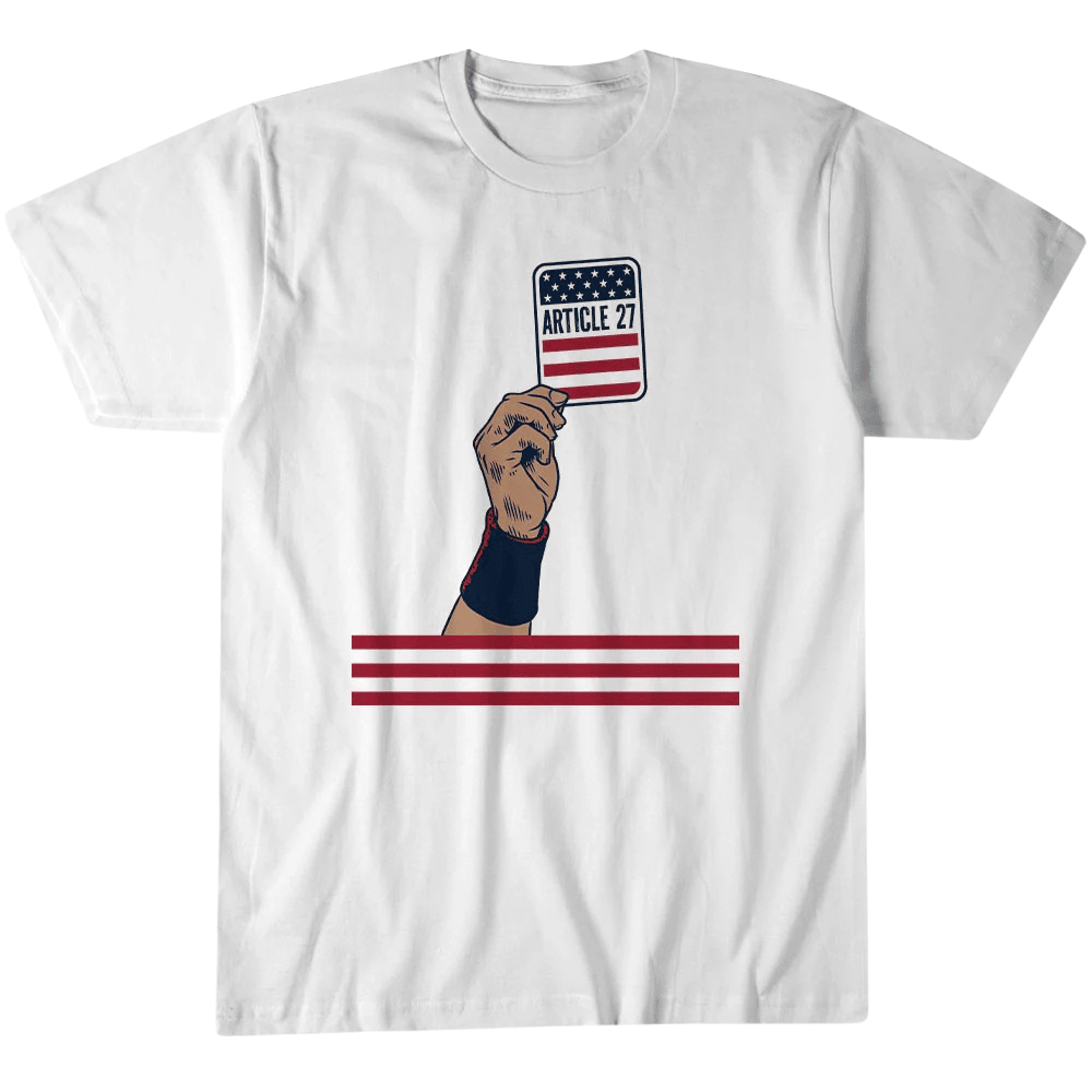 USA Article 27 Soccer Referee Card T-Shirt Unique Gifts For Boyfriend - Merchluma