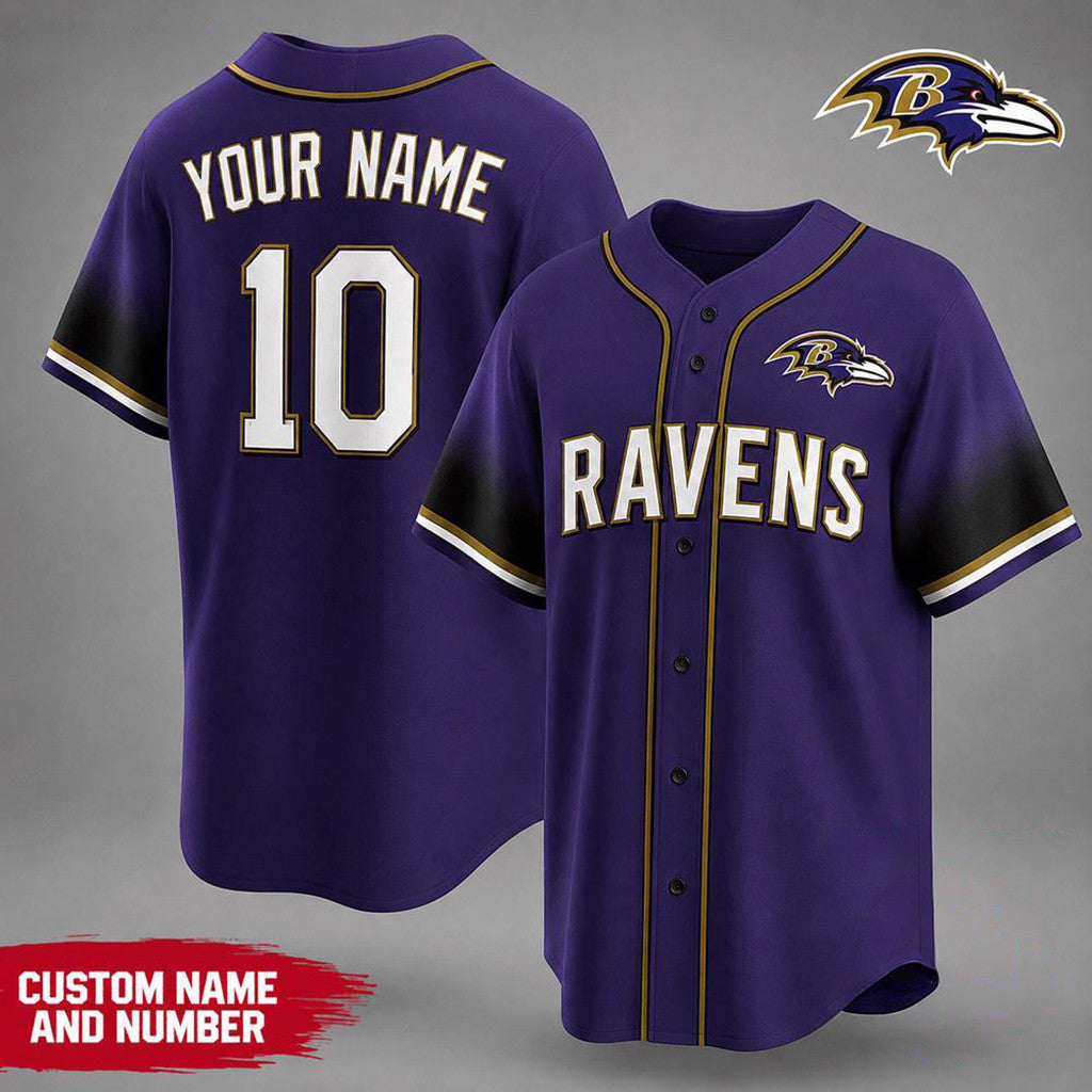 Personalized Baltimore Ravens Team Pride Baseball Jersey Baltimore Ravens Merch Gifts For Him - Merchluma