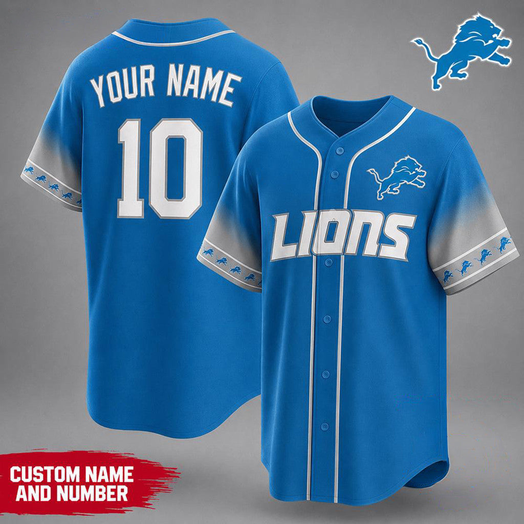 Personalized Detroit Lions Team Pride Baseball Jersey Detroit Lions Merch Unique Gift - Merchluma