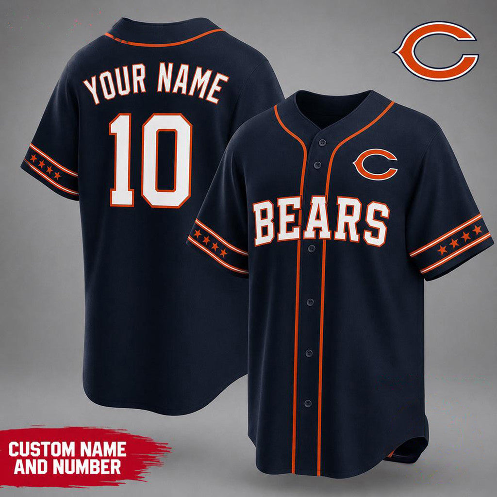 Personalized Chicago Bears Team Pride Baseball Jersey Chicago Bears Merch Gift For Husband - Merchluma
