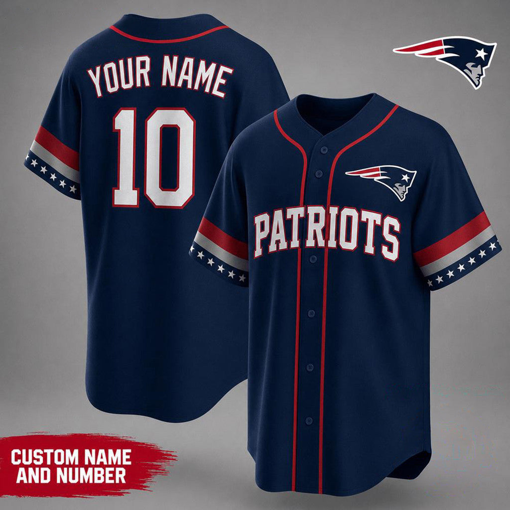 Personalized New England Patriots Team Pride Baseball Jersey New England Patriots Merch Gift - Merchluma