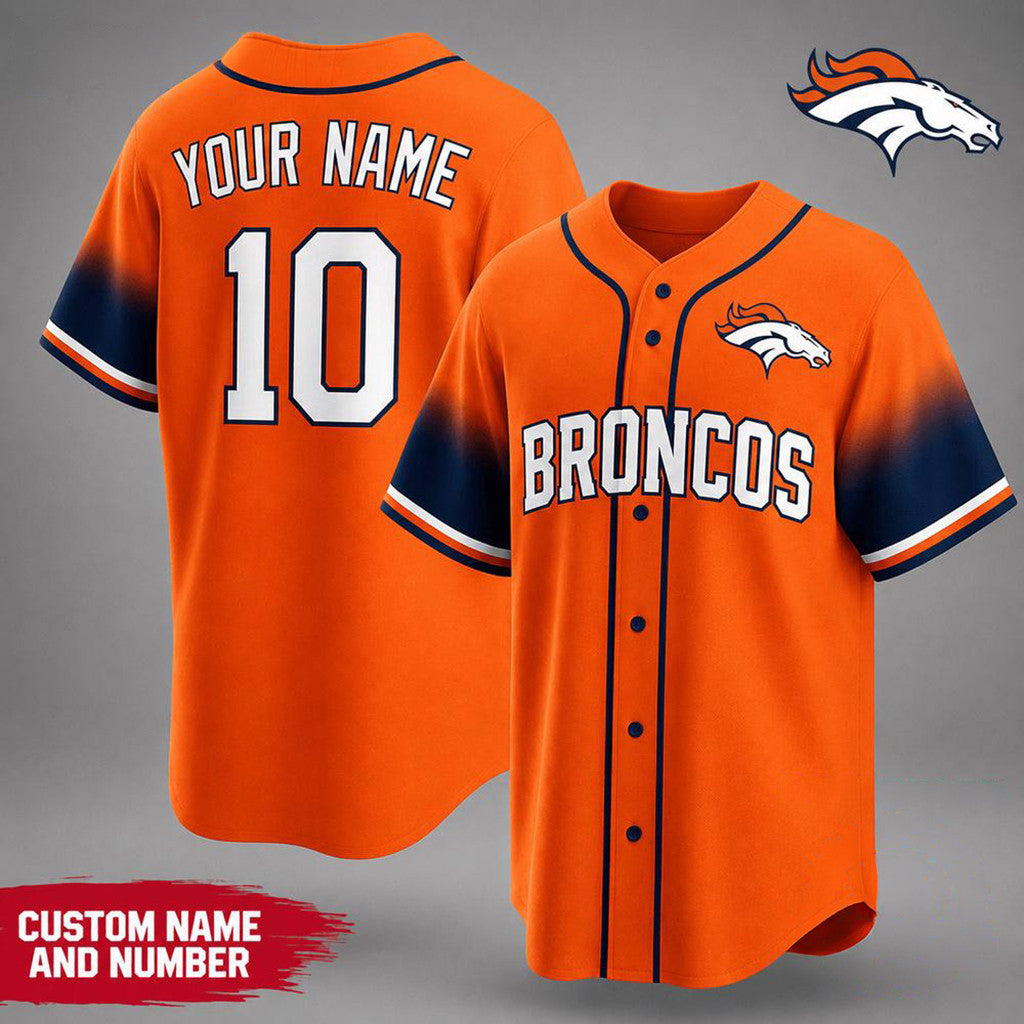 Personalized Denver Broncos Team Pride Baseball Jersey Denver Broncos Merch Gifts For Husband - Merchluma
