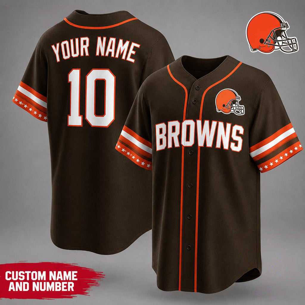 Personalized Cleveland Browns Team Pride Baseball Jersey Cleveland Browns Merch Gifts For Dad - Merchluma