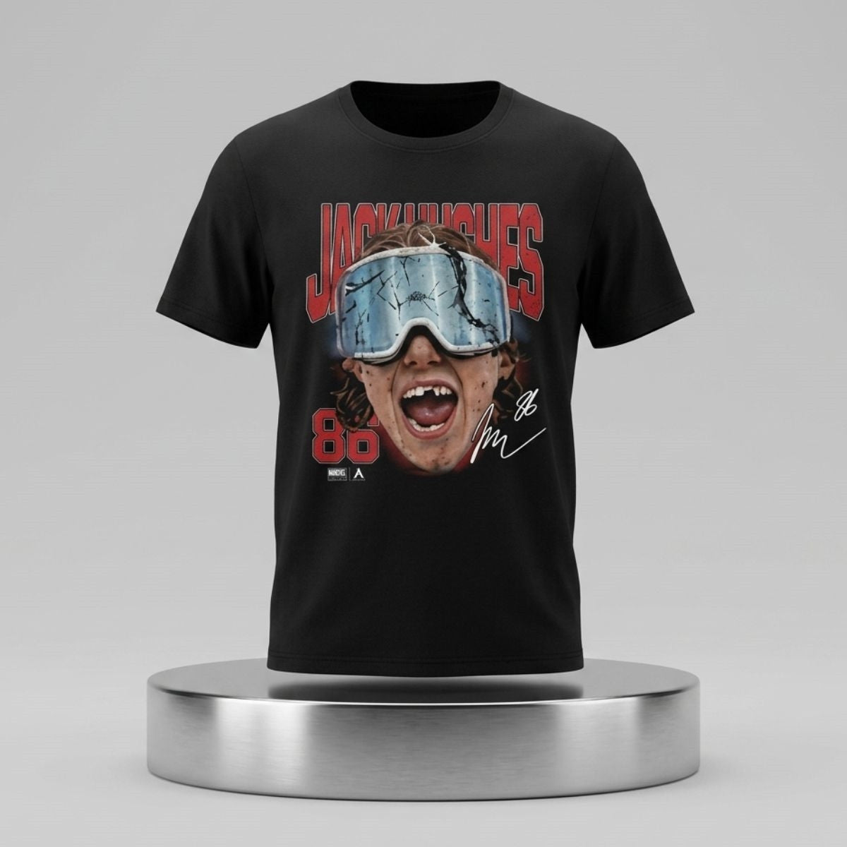 Jack Hughes New Jersey Goggles Shirt #86 Jack Hughes Merch Gift For Hockey Fans - Merchluma