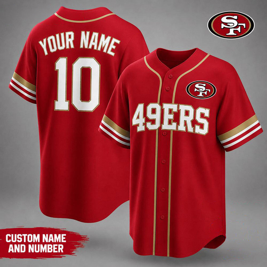 Personalized San Francisco 49ers Merch San Francisco 49ers Team Pride Baseball Jersey Gifts - Merchluma