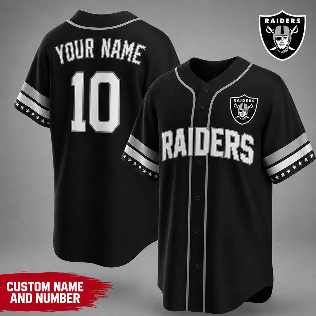 Personalized Las Vegas Raiders Team Pride Baseball Jersey Las Vegas Raiders Merch Gift Ideas - Merchluma