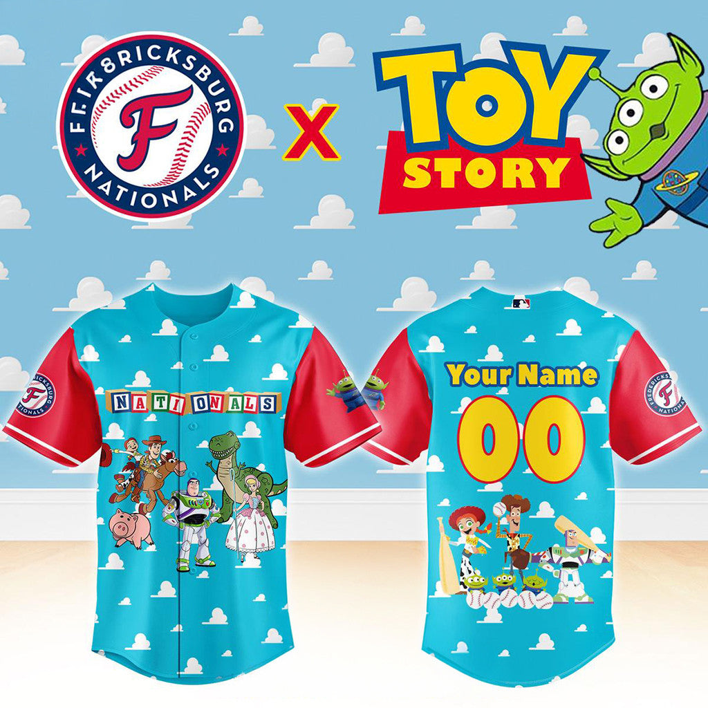 Personalized Fredericksburg Nationals Merch Toy Story Night 2026 Baseball Jersey Fan Gift - Merchluma