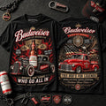 Budweiser King Of Beers Vintage Truck T-Shirt Beer Lover Shirt Best Gifts For Brother - Merchluma