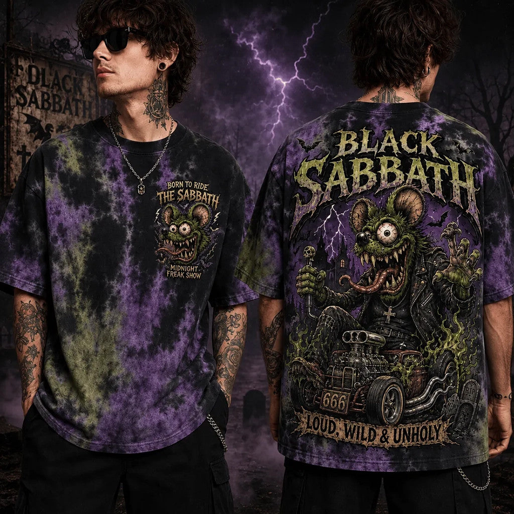Black Sabbath Midnight Freak Show Tie Dye T-Shirt Black Sabbath Merch Meaningful Gifts - Merchluma