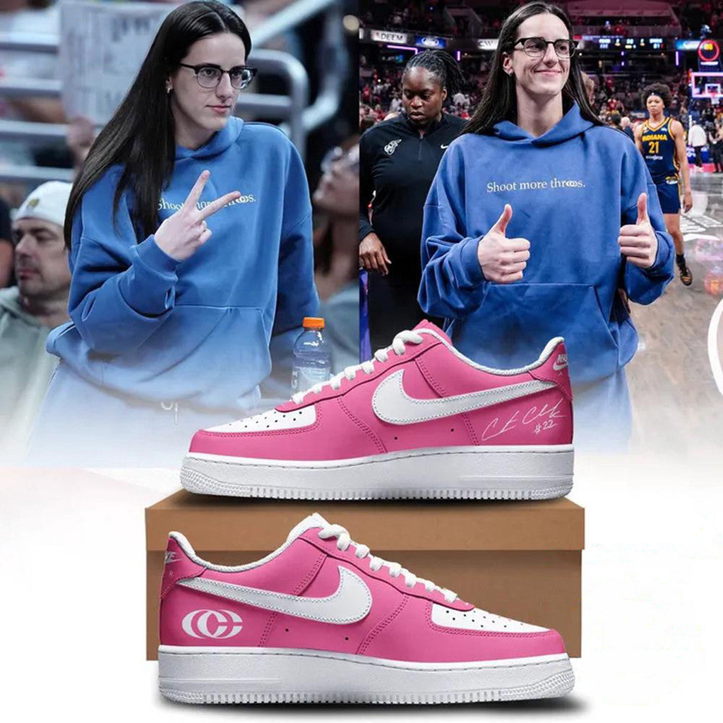 Caitlin Clark Shoot More Threes Shoes Caitlin Clark Signatures 2026 Merch Gift For Her - Merchluma
