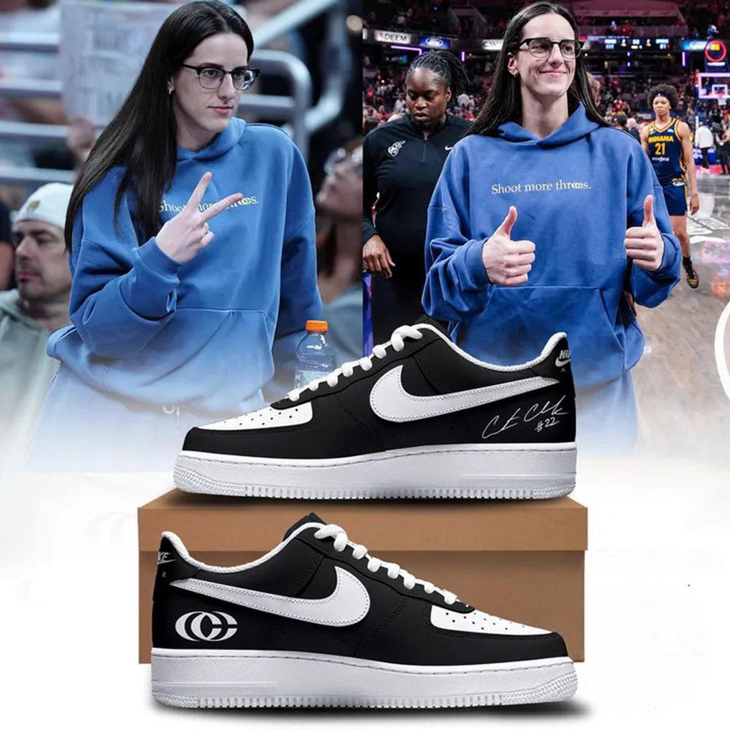 Caitlin Clark Shoot More Threes Shoes Signatures 2026 Caitlin Clark Merch Present Ideas - Merchluma
