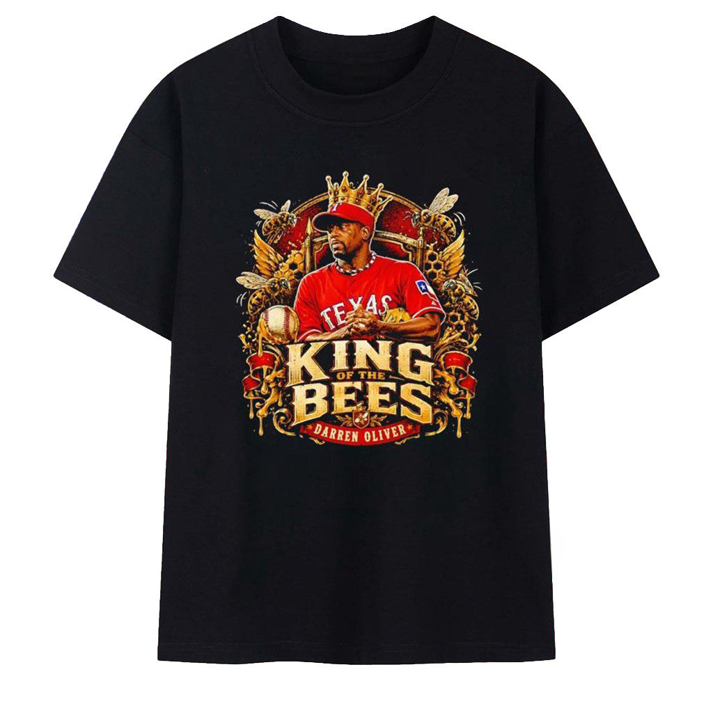 Texas Rangers Darren Oliver King Of The Bees T-Shirt Texas Rangers Merch Top Gifts For Fans - Merchluma