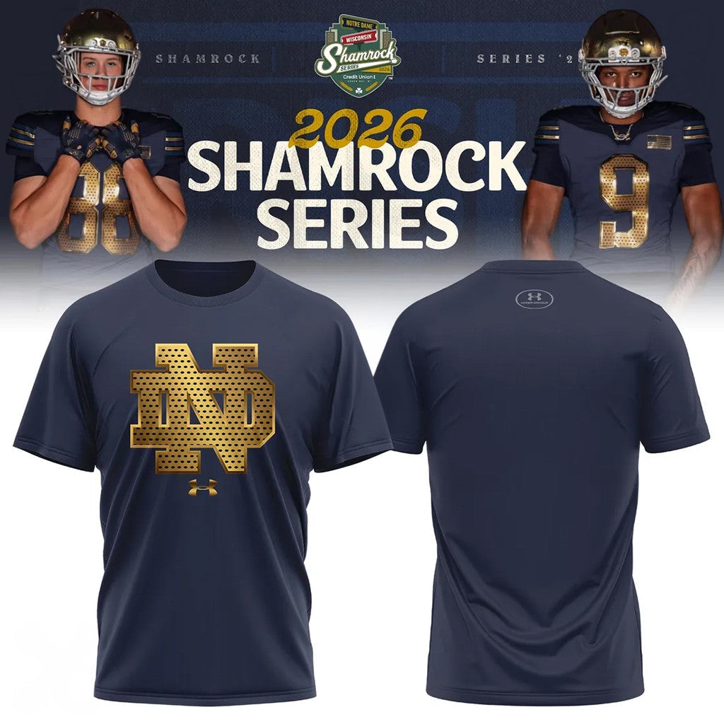 Notre Dame Fighting Irish Merch 2026 Shamrock Series T-Shirt Birthday Gifts For Fans - Merchluma