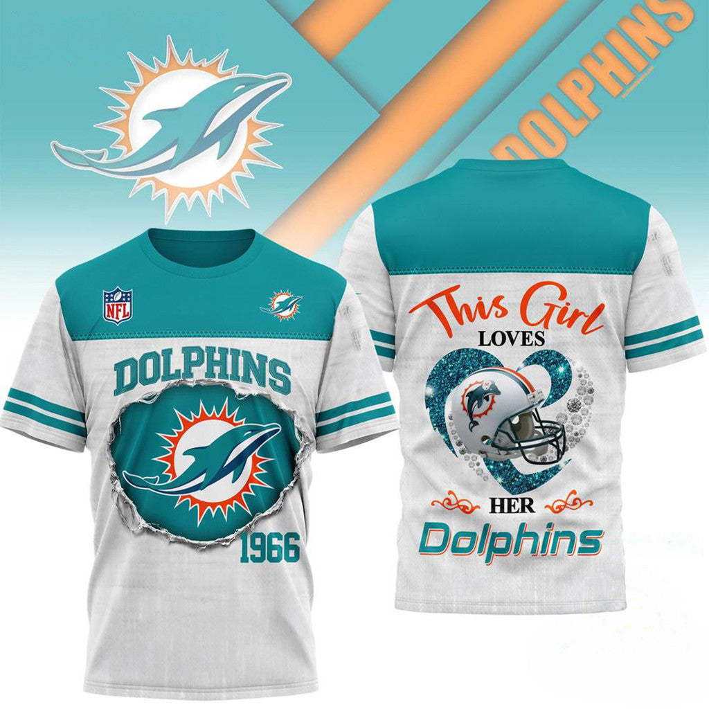 Miami Dolphins Merch This Girl Loves Her Dolphins Merch Gifts For Fans - Merchluma