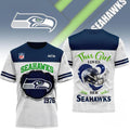 Seattle Seahawks Merch This Girl Loves Her Seahawks T-Shirt Birthday Gift Ideas For Brother - Merchluma