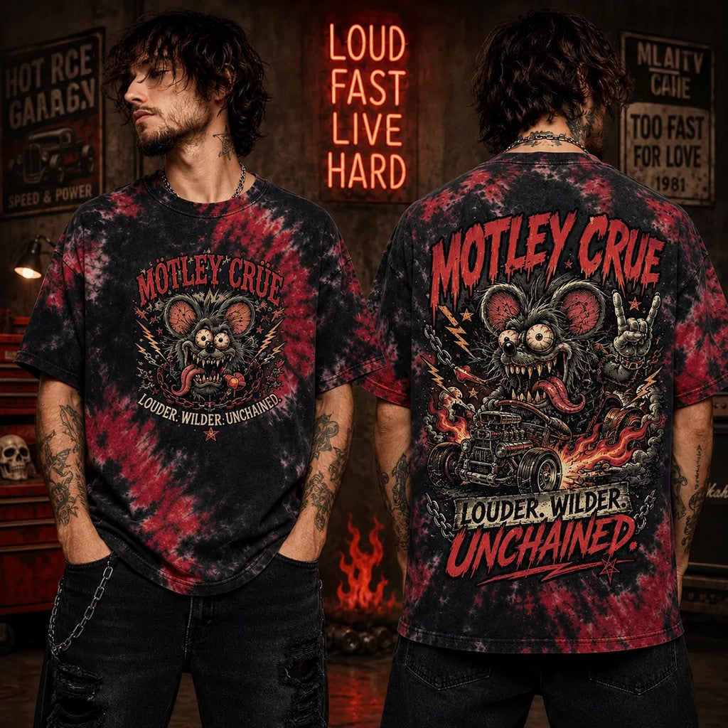 Motley Crue Louder Wilder Unchained Tie Dye T-Shirt Motley Crue Merch Unique Gifts For Husband - Merchluma