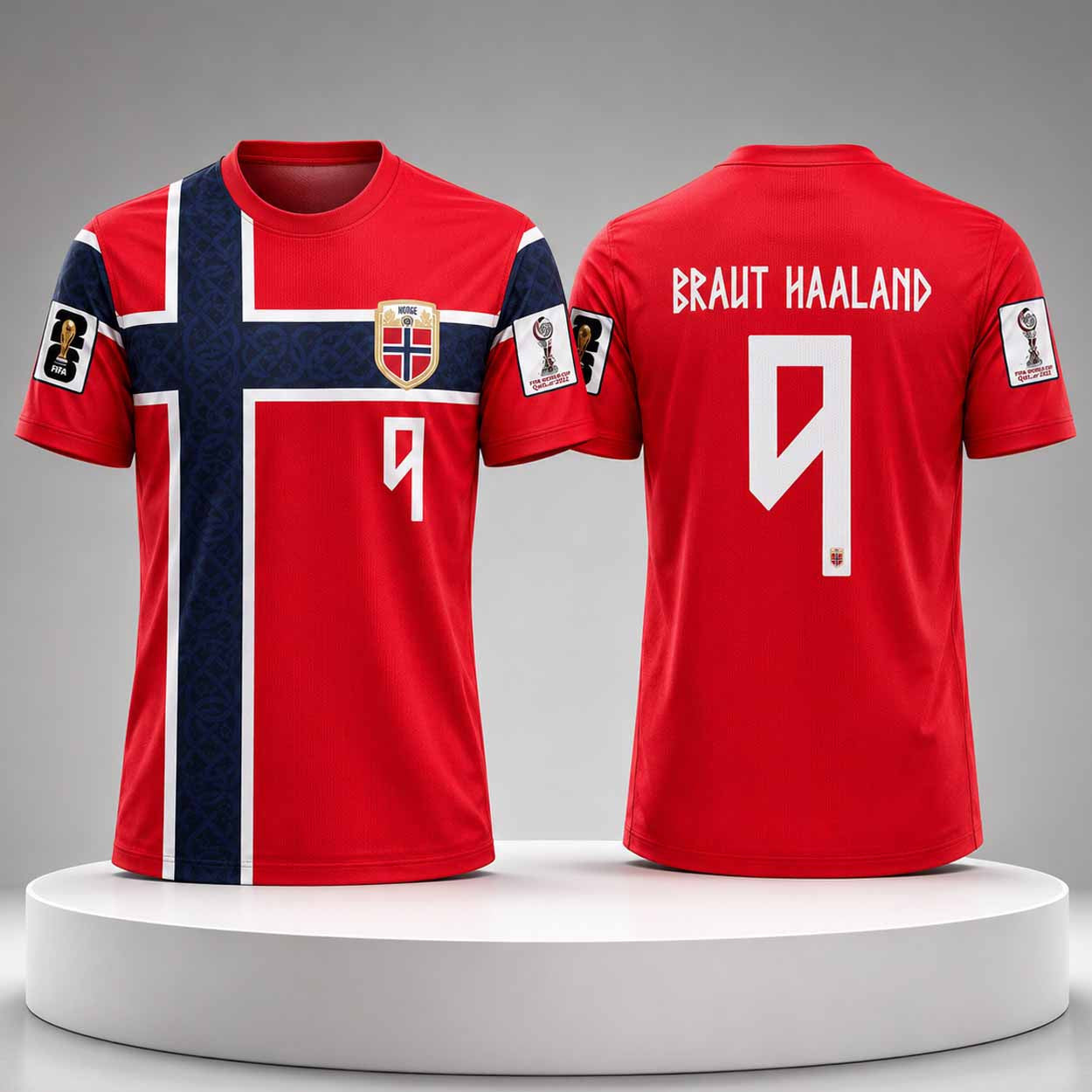 Erling Braut Haaland Jersey Shirt Norway FIFA World Cup 2026 Merch #9 Home Jersey Fan Gifts - Merchluma