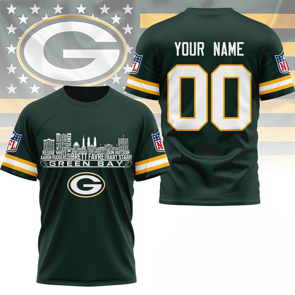 Personalized Green Bay Packers Game Day T-Shirt Green Bay Packers Merch Best Gifts - Merchluma