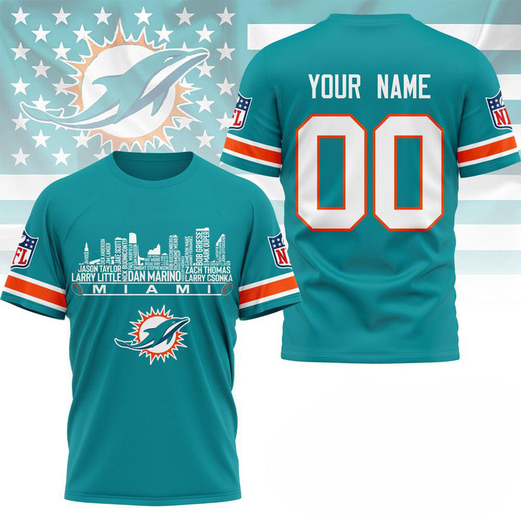 Personalized Miami Dolphins Game Day T-Shirt Miami Dolphins Merchandise Gifts For Fans - Merchluma