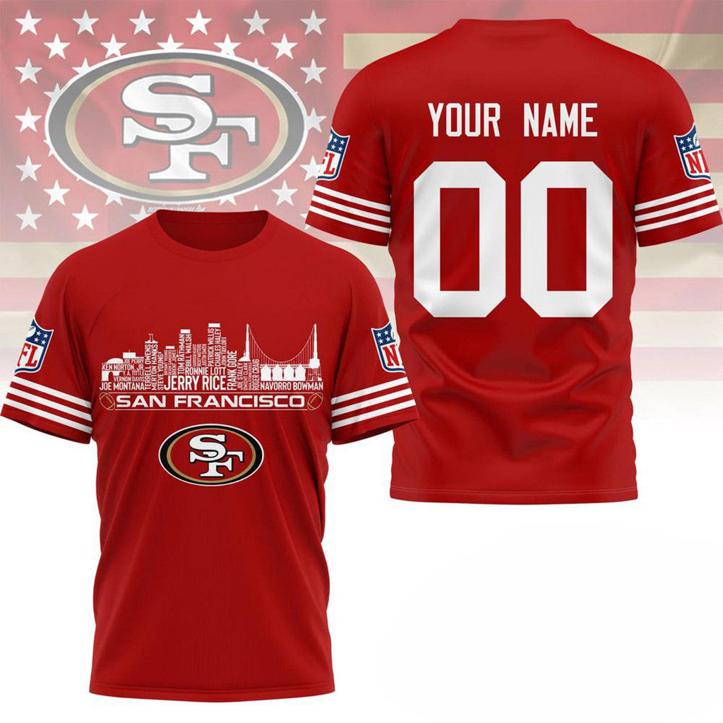 Personalized San Francisco 49ers Game Day T-Shirt San Francisco Merch Ideas For Husband - Merchluma