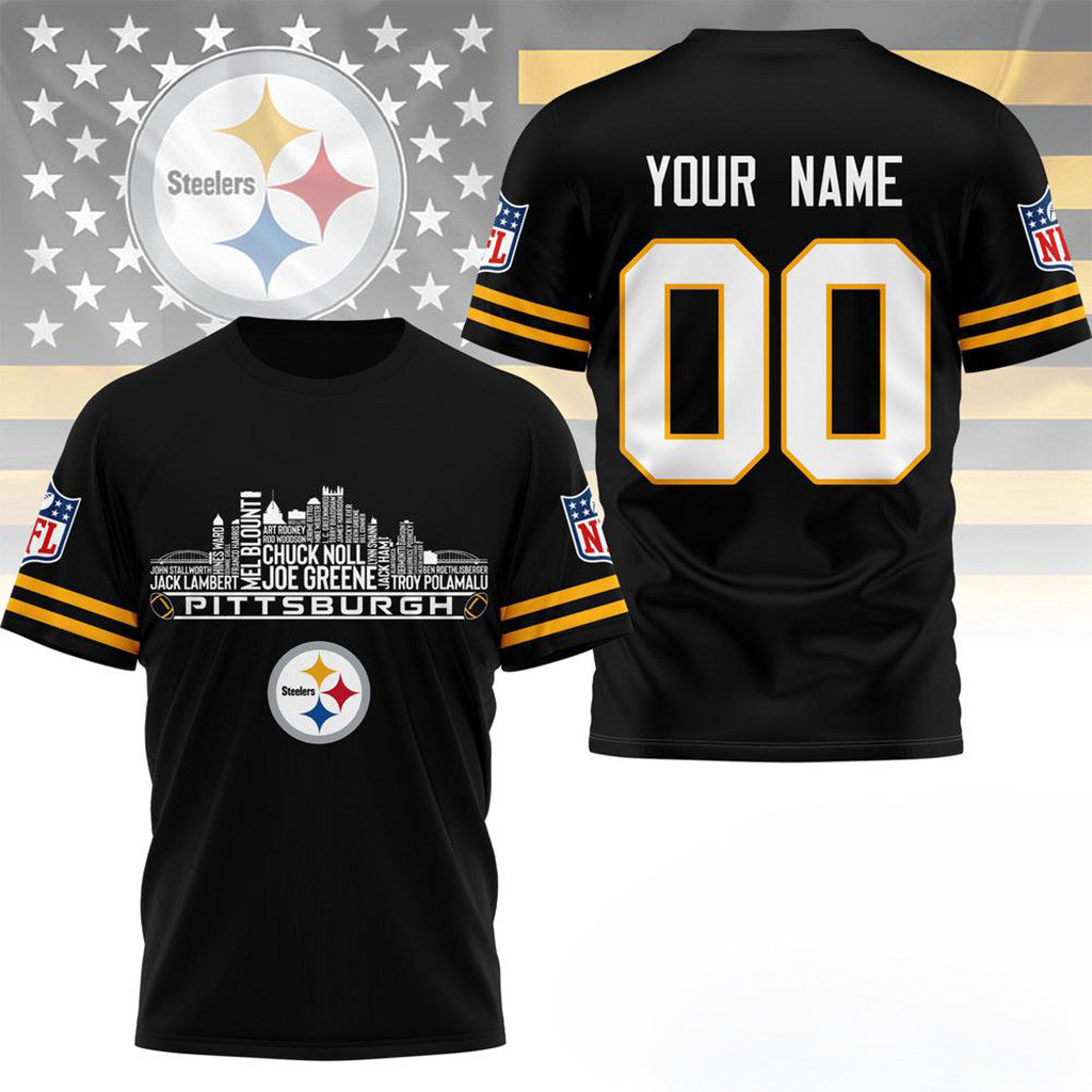 Personalized Pittsburgh Steelers Game Day T-Shirt Pittsburgh Steelers Merch Present - Merchluma