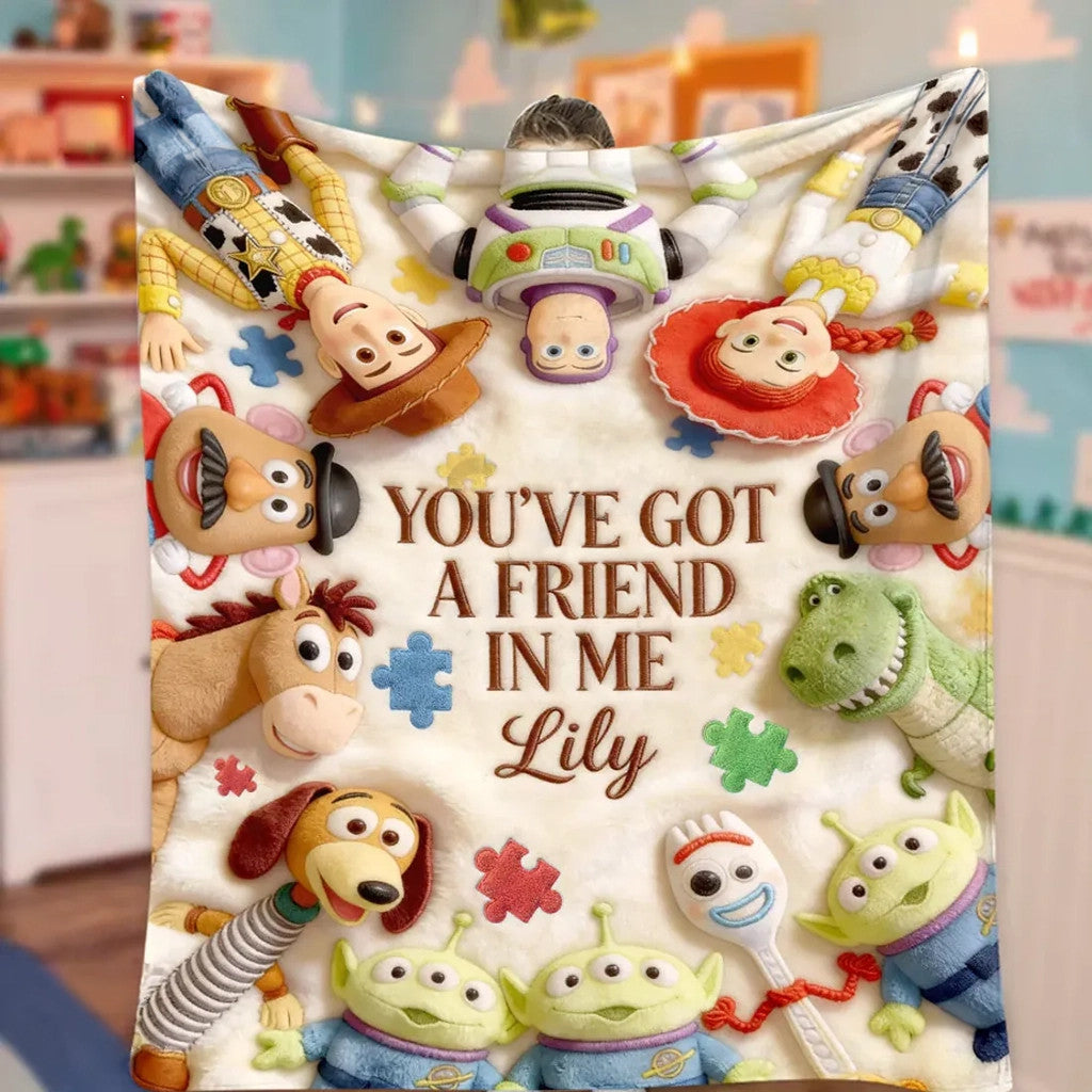 Toy Story Autism Awareness Merch You've Got A Friend In Me Lily Blanket Best Gifts - Merchluma