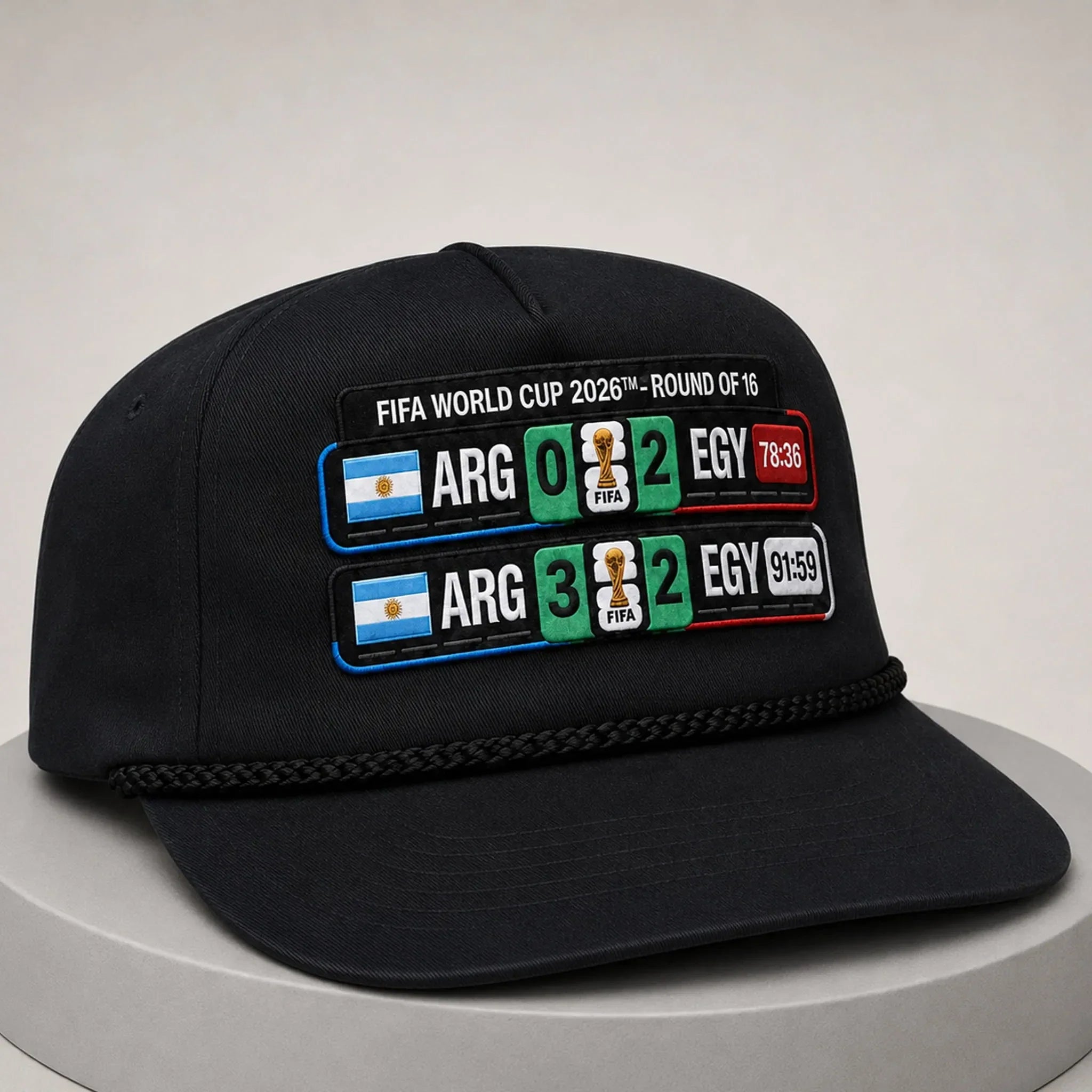 ARG X EGY FIFA World Cup 2026 Round Of 16 Hat Football Fan Gear Gifts For WC Lovers - Merchluma