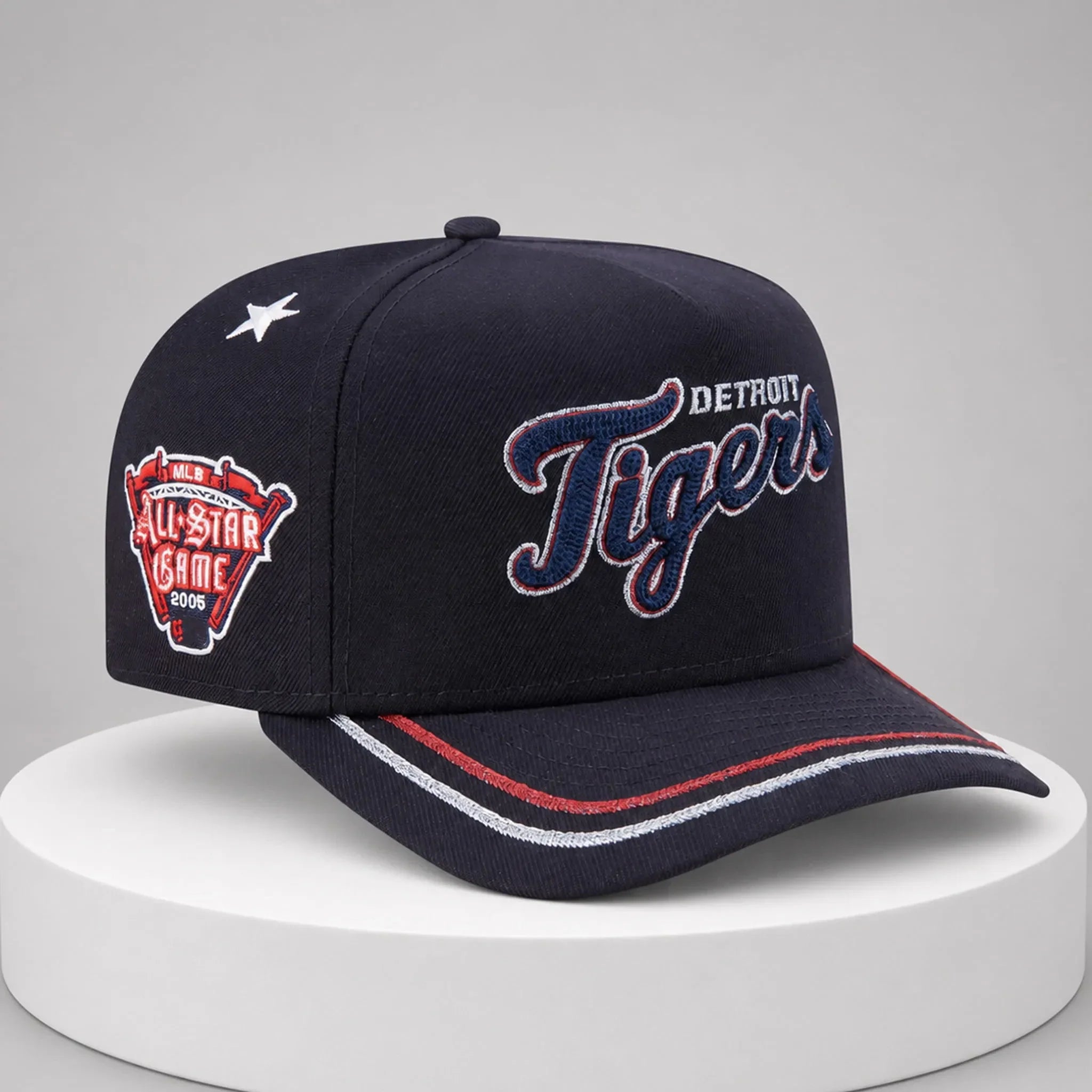 Detroit Tigers 2026 All-Star Game Navy Hat Embroidered Detroit Tigers Merch Gift For Brothers - Merchluma