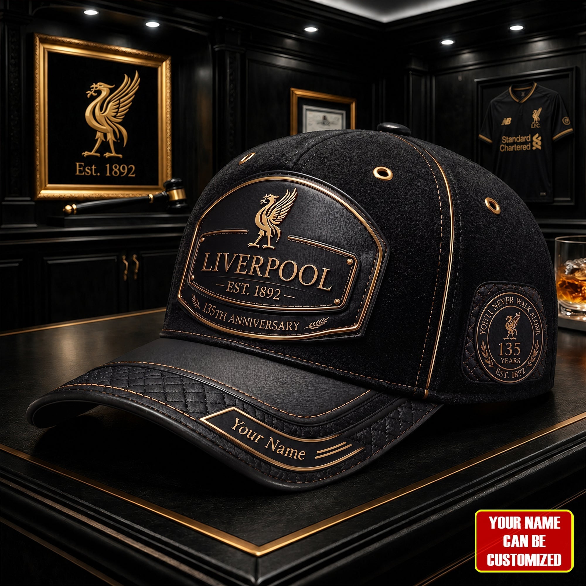 Personalized Liverpool FC Vintage 135th Anniversary 2026 Hat LFC Merch Gifts For Husband - Merchluma