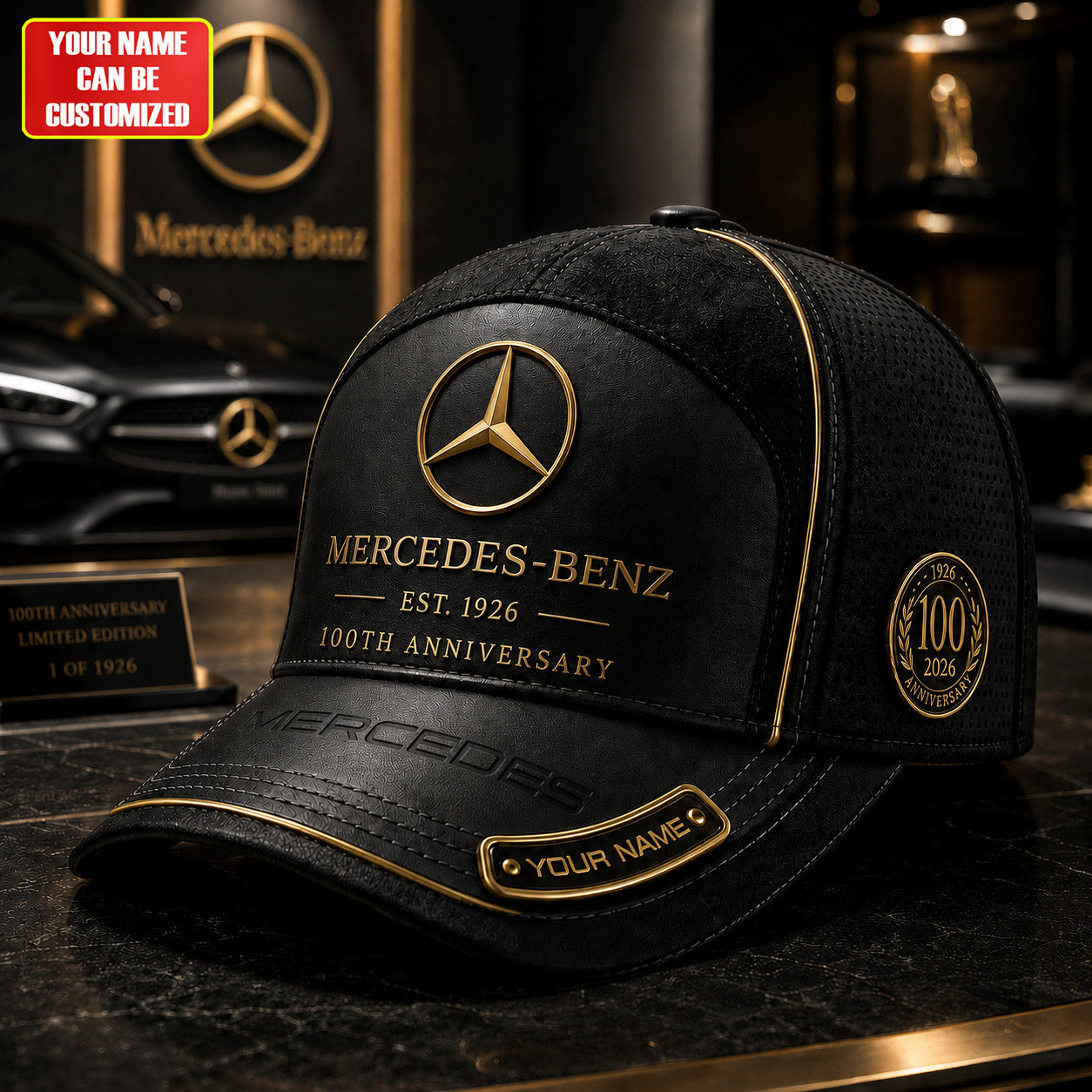 Personalized Merc Vintage 100th Anniversary 1926 2026 Hat Car Lover Cap Gift For Dad - Merchluma