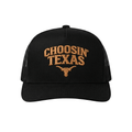 Choosin Texas Black Trucker Hat Embroidered Ella Langley Merch 2026 Gift For Music Lovers - Merchluma