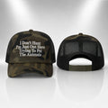 I Don't Hunt I'm Just Out Here Trying To Pet The Animals Trucker Hat Funny Hunting Cap Dad Gift - Merchluma