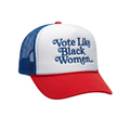 Jasmine Crockett Vote Like Black Women Trucker Hat Embroidered Political Gift Ideas - Merchluma