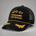 BPD GF Veteran Trucker Hat Funny Cap Gifts Ideas For Veteran Grandpa - Merchluma