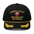 Chinese Buffet Veteran Trucker Hat Funny Military Cap Gifts Ideas For Grandpa - Merchluma