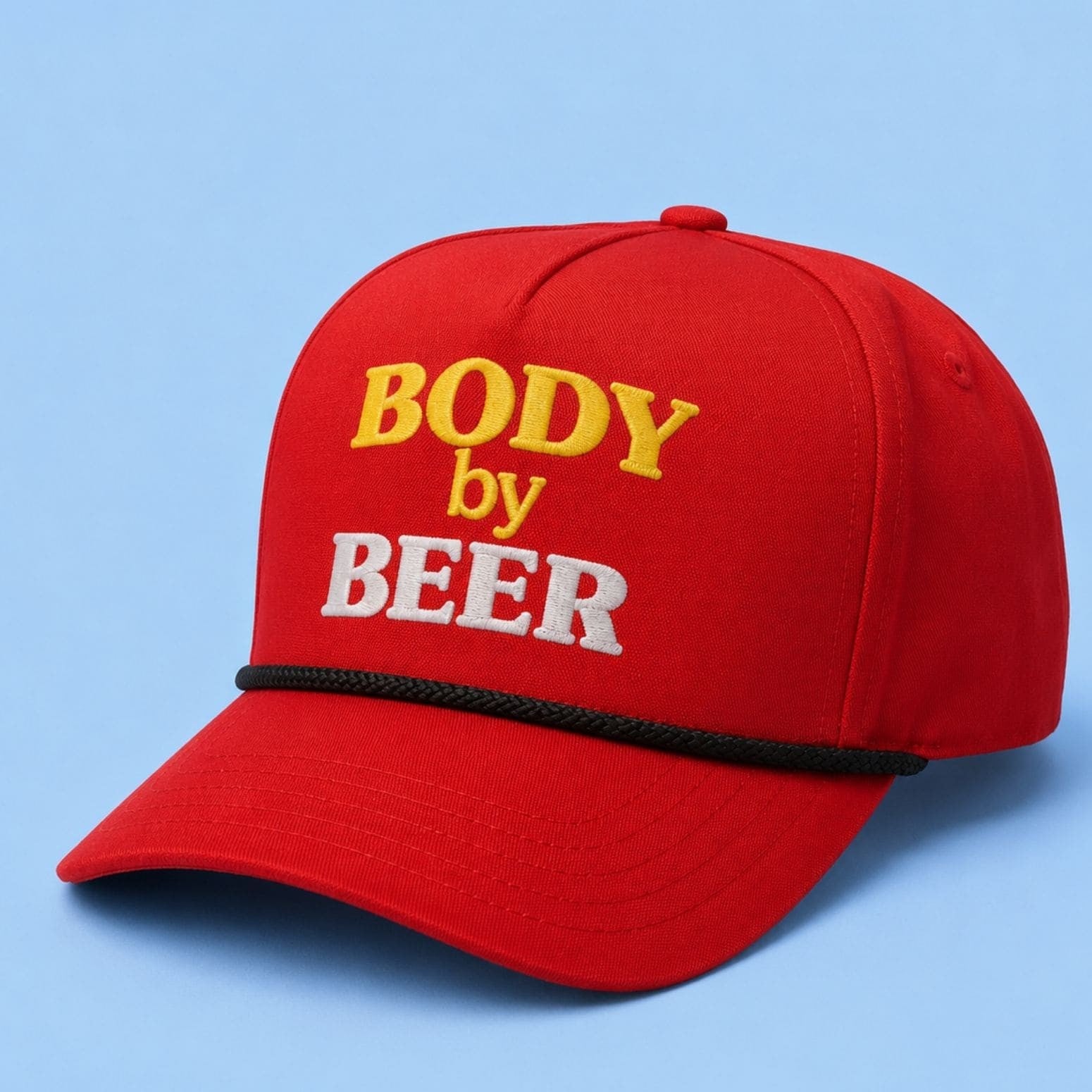 Body By Beer Embroidered Hat Funny Cap Beer Drinking Gift For Husband - Merchluma