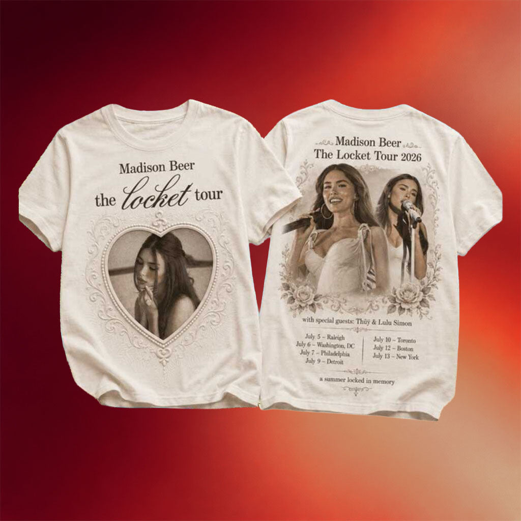 Madison Beer Merch 2026 Madison Beer The Locket Tour 2026 Vintage Shirt Madison Beer Tour Merch - Merchluma