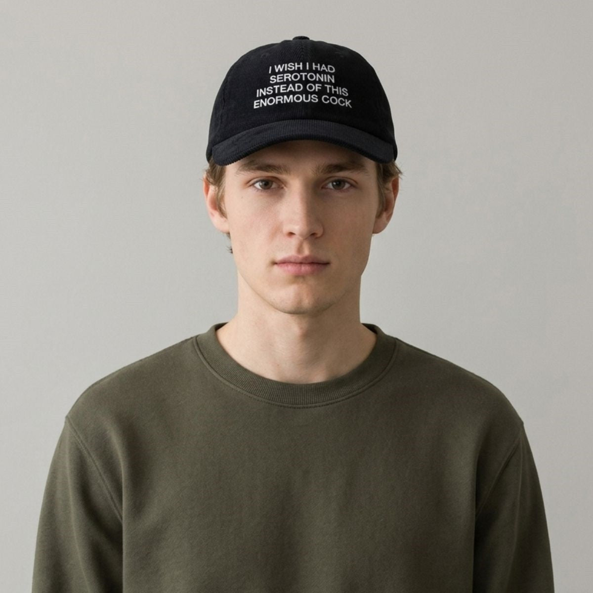 I Wish I Had Serotonin Instead Of This Enormous Cock Hat Embroidered Funny Quote Cap Gift Ideas - Merchluma