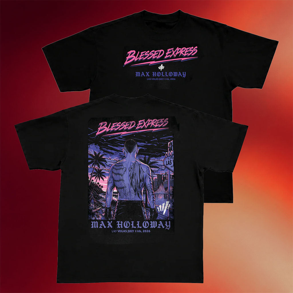 Max Holloway Merch 2026 Blessed Express Vegas T-Shirt Max Holloway Shirt Gifts For Fans - Merchluma