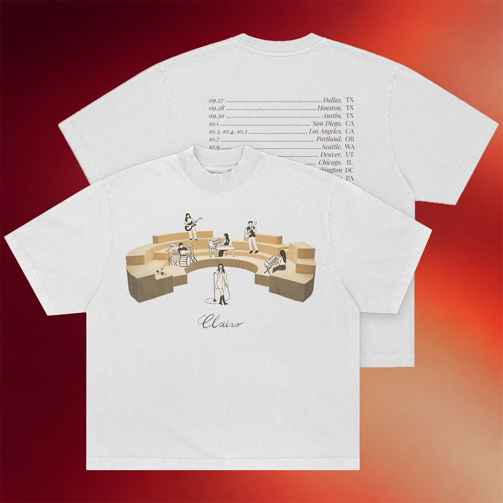 Clairo Merch Two Years Of Charm 2026 Charm Tour Stage T-Shirt Clairo Charm Merch Fan Gifts - Merchluma