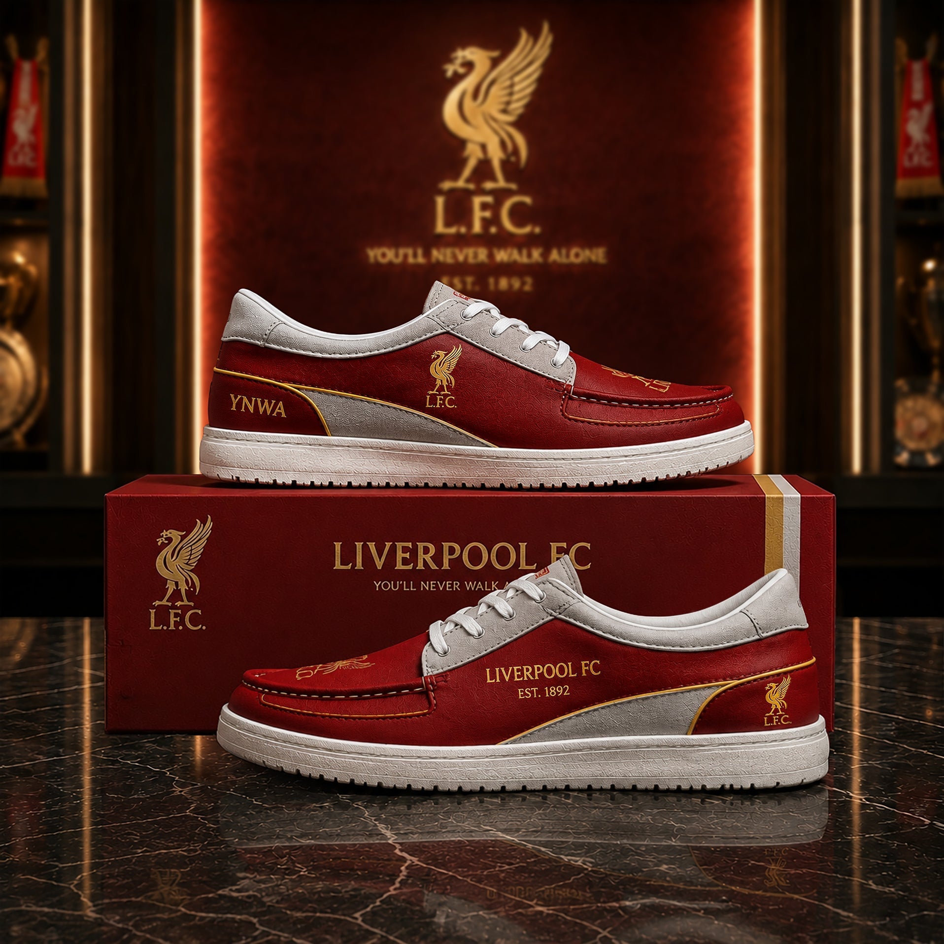 Liverpool FC 2026 Shoes Sneakers LFC YNWA Merch Football Fan Gear Gifts For Brothers - Merchluma
