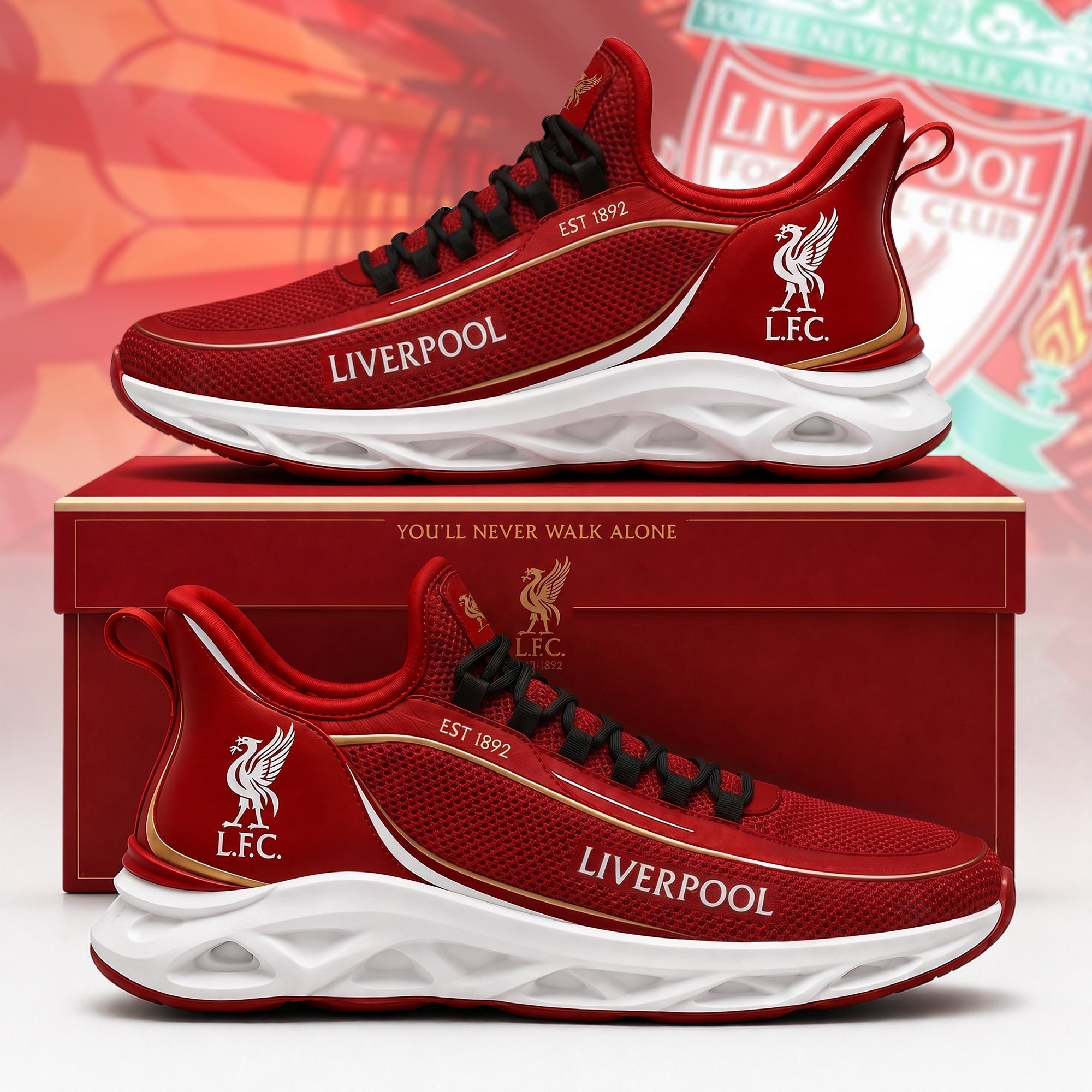 Liverpool FC 2026 Shoes Sneakers LFC Merch Best Gifts For Football Lovers - Merchluma